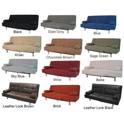 Click Clack Sofa on Phoenix Microfiber Suede Click Clack Futon Sofa Bed   Overstock Com