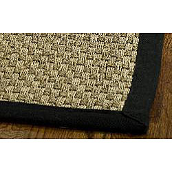 Hand-woven Casual Natural/ Black Seagrass Rug (6' x 9')