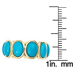 Dyach 14k Yellow Gold Turquoise Ring