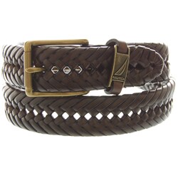 Nautica Men's Genuine Leather Braided Belt