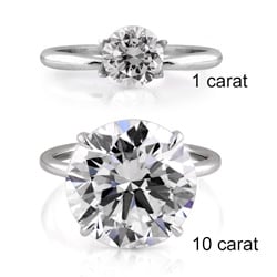 Platinum 10ct TDW GIA Certified Diamond Ring (F, VVS2) (Size 6.5)