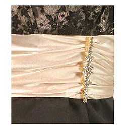 Jump Apparel Women's Black/ Nude Party Dress