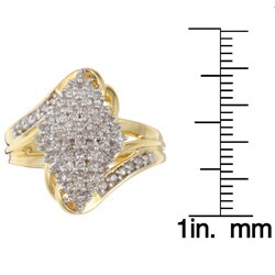 14k Gold Vermeil and Sterling Silver 1/2ct TDW Diamond Ring (K-L, I1-I2)