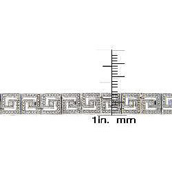 Sterling Silver 1/2ct TDW Diamond Greek Key Bracelet (J-K, I3)