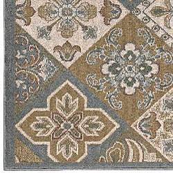 Fall Collection Blue Polypropylene Rug (3'9 x 5'9)