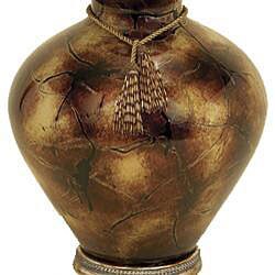 Contempo Collection Glass Polyresin Deco Urn