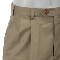 Palm Beach Khaki Pleat Reflex Cotton Blend Trousers