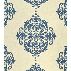 Hand-hooked Miff Ivory/ Blue Wool Rug (7'9 x 9'9)