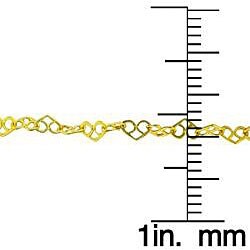 14k Yellow Gold Spiral Heart Necklace