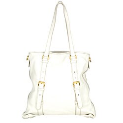 Prada Cervo White Folding Tote Bag - 12437514 - Overstock.com ...  