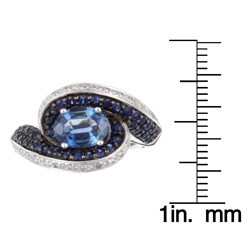 Encore by Le Vian 14k Gold Sapphire and 1/6ct TDW Diamond Ring (Size 7)