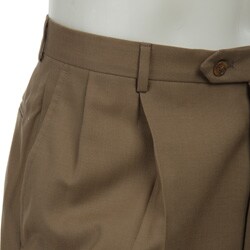 Palm Beach Pleated Khaki Wool Dress Trousers