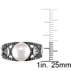 14k Gold Pearl and 1/2ct TDW Diamond Ring (H-I, I1-I2) (8.5-9 mm)