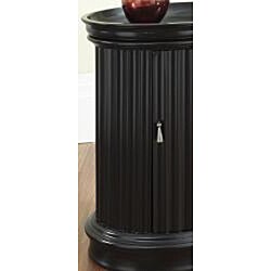 Hand-painted Ebony Accent Tray Table