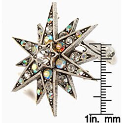 Sweet Romance Burnished Bronze Austrian Crystal Starburst Earrings