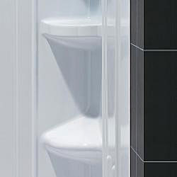 DreamLine Shower Back Wall and Quarter Round 32-inch Shower Tray Combo Kit
