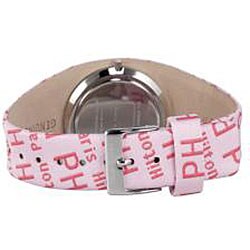 Paris Hilton Women's Pink Heart Cuff Watch