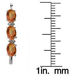 10k White Gold Twilight Mystic Topaz and Diamond Accent Hoop Earrings