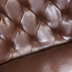 Franklin Brown Tufted Bonded Leather Club Chair