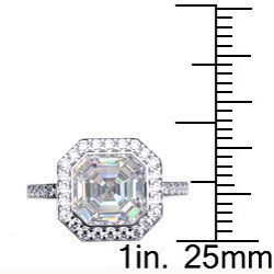 Danhov 14k Gold Cubic Zirconia and 3/8ct TDW Diamond Engagement Ring (G, VS2)