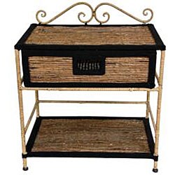 Banana Leaf 24-inch Woven Nightstand (China)