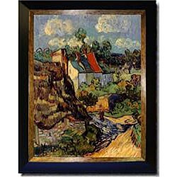 Vincent van Gogh 'Houses at Auvers' Framed Canvas Art