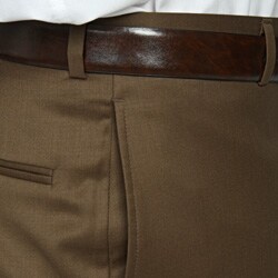 Austin Reed Men's Brown Flat-front Gabardine Trousers