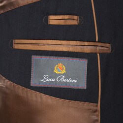 Luca Bertoni Men's Navy Two-button Wool Suit