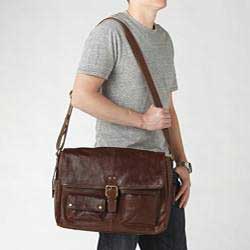 Fossil Decker Full-grain Leather Messenger Bag