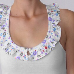 Derek Heart Junior's Knit Twin Earthy Print Racer Back Top