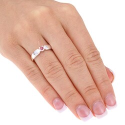 Sterling Silver Ruby Ring (Size 7)