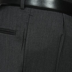 Austin Reed Men's Heather Grey Pleated Gabardine Trousers