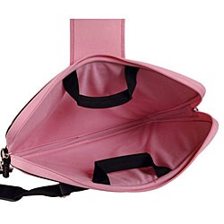 Fuji Depot 17-inch 'Pink Butterfly' Handled Laptop Sleeve