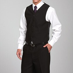Carlo Lusso Men's Black 3-piece Suit