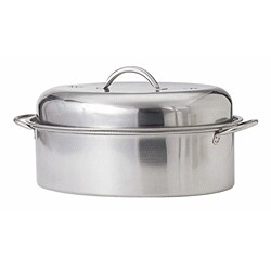 Prime Pacific Stainless Steel High Domed Oval Roasting Pan with Rack