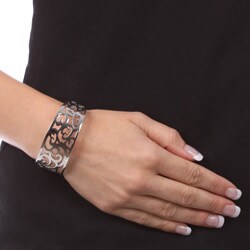 Stainless Steel Filigree Cuff Bracelet
