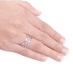 10k White Gold 1/2ct TDW Diamond Eternity Ring (H-I, I3)