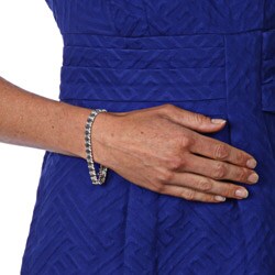 Sterling Silver Black Diamond Accent Tennis Bracelet