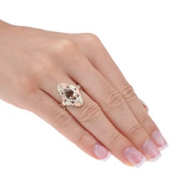 Black Hills Gold and Sterling Silver Smokey Quartz Ring
