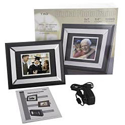 TAO 5.6-inch Black with Silver Bevel Digital Photo Frame