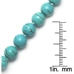 Dyed Magnesite Bead 60-inch Endless Necklace