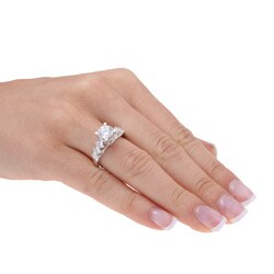 Natalie K 14k Gold 1ct TDW Diamond and CZ Ring (H, SI1)