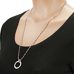 Men's Tungsten Carbide Faceted Disc Necklace
