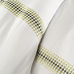 Hotel Embroidered Green 3-piece King-size Duvet Cover Set