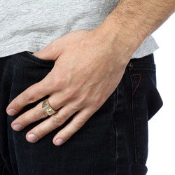 10k Yellow Gold Men's Masonic Ring
