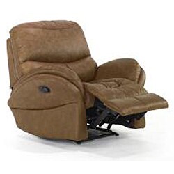 Contemporary Leather-match Whiskey Recliner Chair