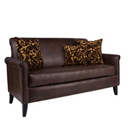 angelo:HOME Harlow Coffee Brown Renu Leather Sofa