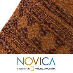 'Andean Earth' Alpaca Wool Reversible Poncho (Peru)