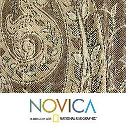 Wool 'Radiant Earth' Shawl (India)