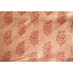 Organic Cotton Elyse Rose and Stripe King-size Duvet Cover (India)